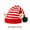 Red and white elf hat, variant on Christmas Knitted Elf Hat with Ears and Pom Pom, Striped Holiday Beanie for Adults, Christmas Party Costume Accessory
