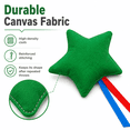 thumbnail image 6 of Star-Shaped Canvas Bean Bag Toss Prop With Rope Tails, Quartz Sand Filled Target Toss Game for Outdoor Games, Green, 6 of 6