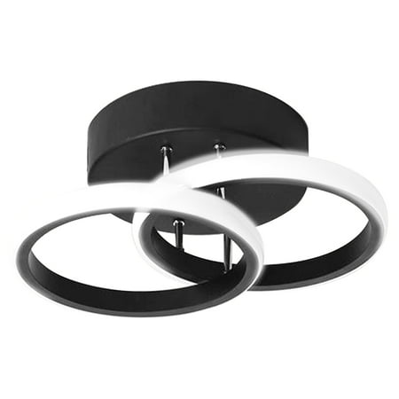 

Eummy LED Ceiling Light 24W 2200LM Ceiling Lamp Modern 2 Rings Design Cool White Chandelier Low Consumption Ceiling Mount Hanging Lamp for Living Room Bedroom Hallway Corridor Kitchen
