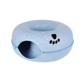 thumbnail image 4 of Cama de túnel para gatos, túnel de donut para casa de gatos, nido para todas , interior de fieltro transpirable, túnel para jugar, cueva Azul 60x28cm, 4 of 8