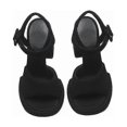 thumbnail image 2 of Pink Women's Thick Heel Ankle Strap High Heels Fish Mouth Sandals, 2 of 3