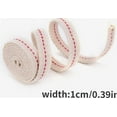 thumbnail image 3 of 3/8 Inch Flat Cotton Wick Oil Lamp Wick Burner with Red Stitch for Kerosene Burner Lighting or Paraffin Oil Wick, Length 6.5 Feet/2m, 3 of 3
