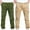 Khaki, variant on 2 Pack Boys Cargo Pants Elastic Waist Casual School Uniform Trousers Outdoor Sports Athletic Hiking Pants with Pockets Boys Athletic Pants Beige 10Y
