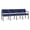 Blue, variant on Lenox Wood Reception Waiting 4-Seat Tandem Seating / Black Wood / Black
