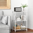 thumbnail image 2 of (3 Pack) M MZG 750lbs 3 Tier Steel Storage Shelf, White, 17.7" W x 11.8" D x 26.3" H, 2 of 9