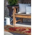 thumbnail image 6 of Unique Loom Outdoor Traditional Collection Area Rug - Vinatge (2' x 8' Runner Red Green Blue/Ivory), 6 of 9