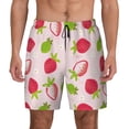 thumbnail image 2 of Goofa Hand Drawn Strawberry Printed Men's Swim Trunks Board Shorts Quick Dry Mens Swimming Trunks with Compression Liner,Breathable Fit Hawaii Beach Shorts-Small, 2 of 9