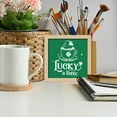 thumbnail image 2 of St. Patrick's Day Desktop Ornament – Green Holiday Decorative Sign with Wooden Frame, Easy to Display, Gift-Ready Packaging for Home & Office, 2 of 5