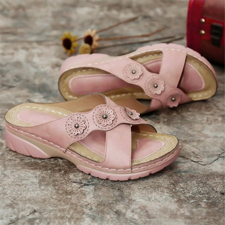 

Sentuca Large Size Petal Embroidered Women s Shoes With Wedge Heel