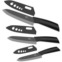 MYVIT Ceramic Paring Knife with Covers,3-Piece Kitchen Fruit Knives Set Rustproof Ceramic Blade Resistant Oil and Acid