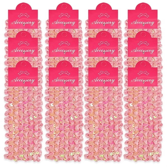 Expo Int'l Pack of 12 Ruffled Ribbon Stretch Sequin Headband