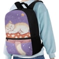 thumbnail image 4 of Jeiento Cute Cat Backpack for Girls Elementary School Bookbag Back Pack Purse Mushroom Schoolbag Rucksack for Preschool Students Daypack Back To School Stuff Supplies Purple, 4 of 6