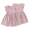 thumbnail image 7 of Esaierr Kids Toddler Girls Short Sleeve Dresses Baby Summer Princess Dress Ruffle Sleeve Dress Newborn Cute A-line Dress Casual Dress Swing Dresses for 6M-6T, 7 of 7