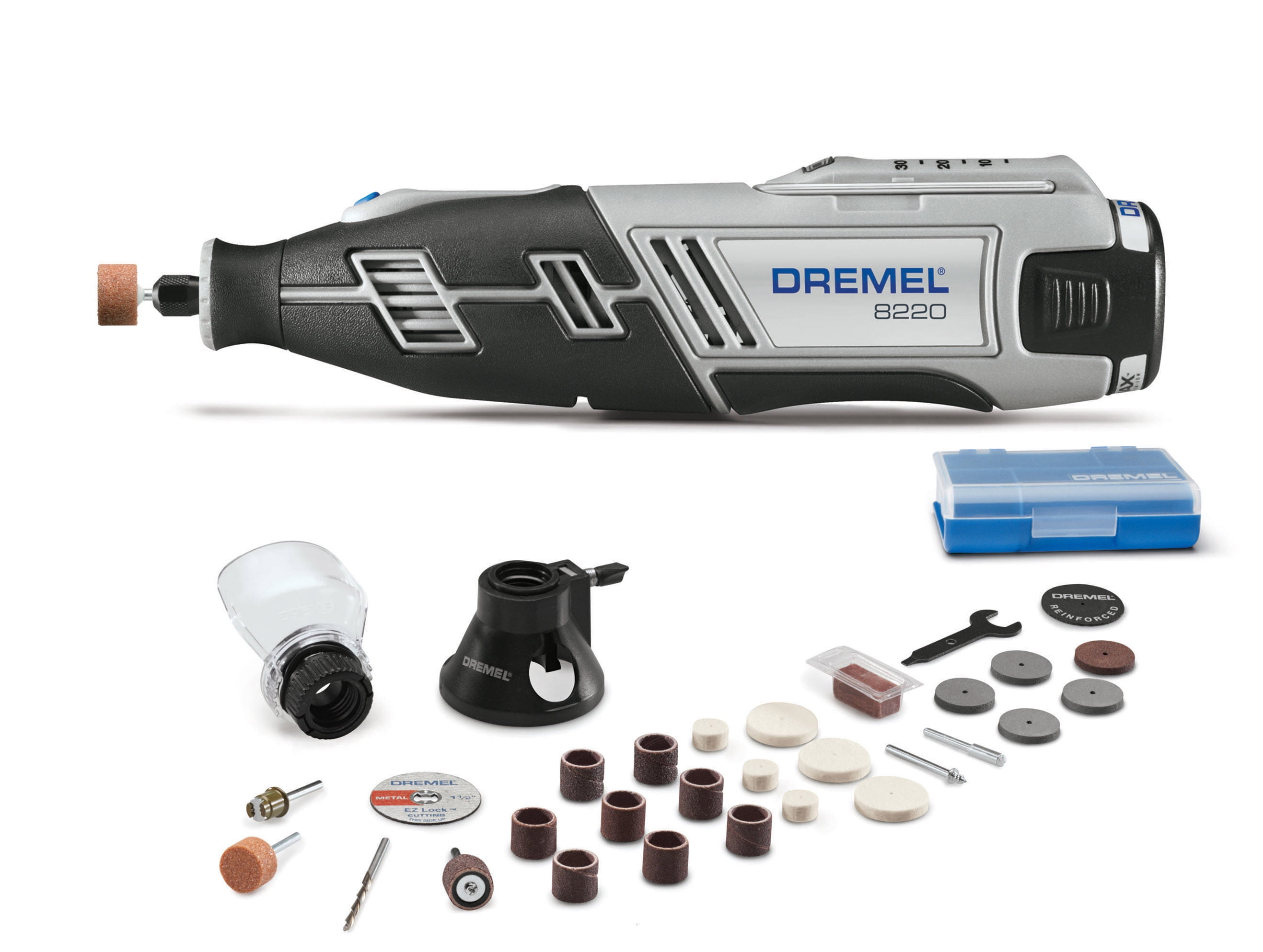 Dremel 8220-1/28 MAX Lithium-Ion Cordless Rotary Tool Kit with 2 Attachments - Walmart.com