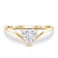thumbnail image 4 of Rosec Jewels Lab Grown Diamond Heart Engagement Ring - Diamond Solitaire Chevron Ring for Women - EF-VS Quality - with Jewelry Box, 925 Sterling Silver, US 4.00, 4 of 8