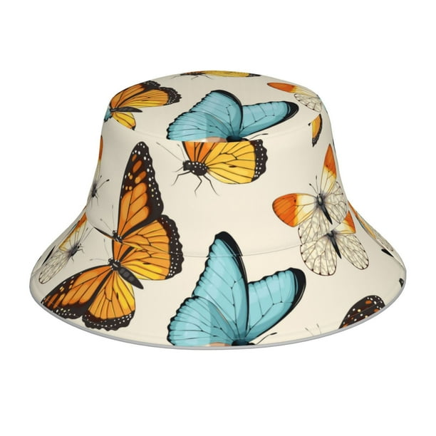 Balery Butterflies Sombreros para el sol para hombre y mujer, sombrero de pescador con UPF 50+