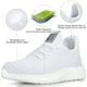 thumbnail image 3 of Zapatillas Feethit para mujer, tenis y correr, zapatillas ligeras e informales para viajes, gimnasio, trabajo, camarera, enfermera, color blanco claro, 9, 3 of 7