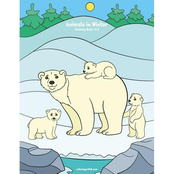 Animals in Winter: Animals in Winter Coloring Book 1 & 2 (Series #12)  (Paperback) 