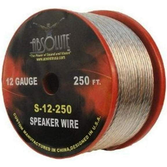 Absolute S12-250 12 Gauge 250' High Performance Spool Speaker Wire