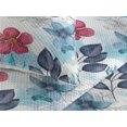thumbnail image 3 of Ambesonne Fantasy Blooms Quilted Bedspread Set 3 Pcs, Dreamy Winter Flower, King, Dark Pink Dark Indigo, 3 of 4