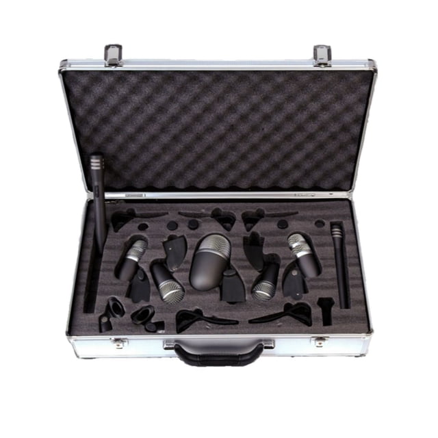 Set Micrófonos DRM7 Soundtrack Para Percusiones 7 Piezas Incluye Maletín Sujetadores y Clips