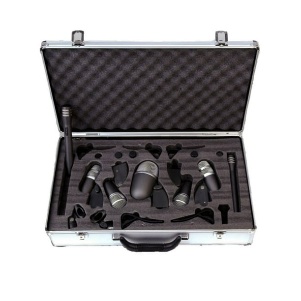 Set Micrófonos DRM7 Soundtrack Para Percusiones 7 Piezas Incluye Maletín Sujetadores y Clips