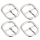 thumbnail image 1 of Metal Rodillo Hebilla, 4uds 1 1/6 Pulgadas Único Diente Cinturón Hebilla Ovalado Central Barra Hebillas para Cuero Artesanía Accesorios, Plata, 1 of 7