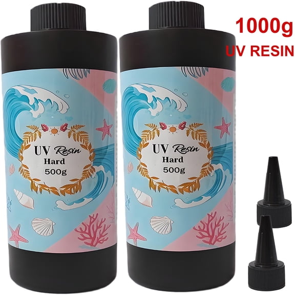 UV Resin 1000g,Fast Curing Hard Type Crystal Clear Ultraviolet UV Epoxy Resin for Art Craft, DIY,Jewelry Making Casting, Coating
