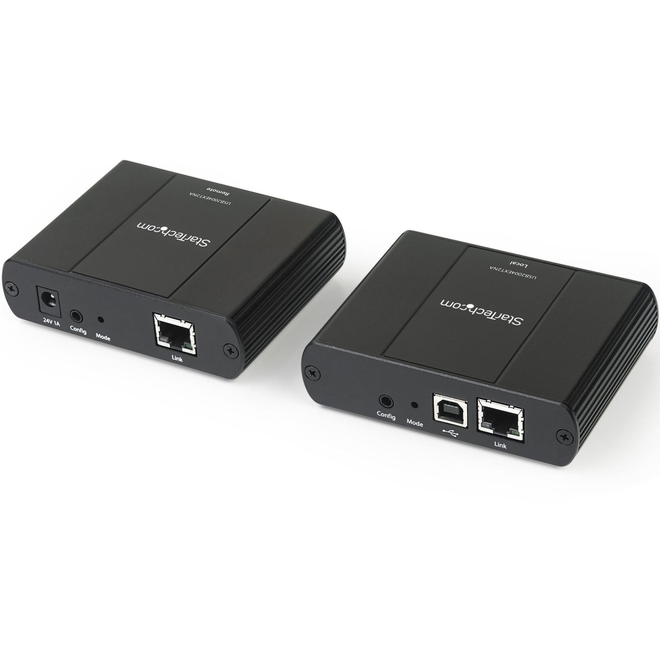 Startech.com 4 Port Usb 2.0 Extnder Hub Over Cat5e/cat6 Ethernet Cable (rj45), 330ft/100m Industrial Metal Usb Extnder Adapter Kit W/ Esd Protection, Externally Powered, Rugged, 480 Mbps - /link/act