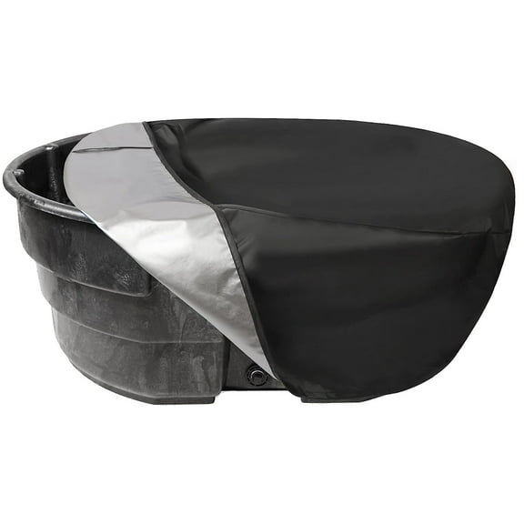 100 Gallon Oval Stock Tank Cover Ice Water Therapy Ice Bath Cover Cold Water Cover 100 Gallon Oval Stock Tank Waterproof Rip Proof Tough Keeps Tanks Clean - 100 Gallon