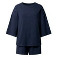 thumbnail image 4 of MAIHAN Theme Park Outfits for Women Y2k Outfits Shirt and Short Outfit Crewneck Tees Shorts Playwear Sets Plus Size Travel Outfits for Women, 4 of 5