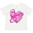 thumbnail image 3 of Inktastic Breast Cancer Awareness- Pink Ribbon Around Heart Boys or Girls Toddler T-Shirt, 3 of 5