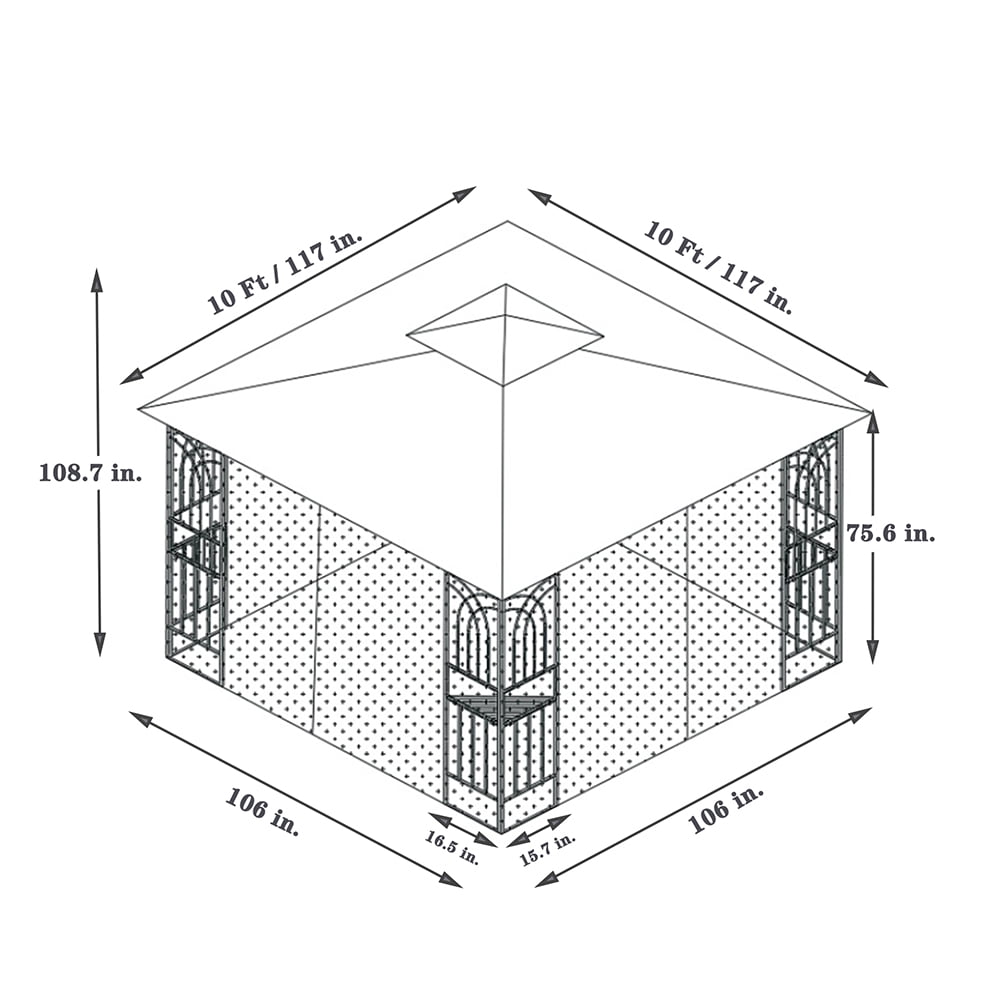 Kadyn 10x10Ft Outdoor Party Tent, Wedding Party Tent with Ventilated Double Roof and Mosquito net(Detachable Mesh Screen On All Sides), Wedding Sun Shelter for Backyard, Deck,Brown Top Kadyn 10x10Ft Outdoor Party Tent, Wedding Party Tent with Ventilated Double Roof and Mosquito net(Detachable Mesh Screen On All Sides), Wedding Sun Shelter for Backyard, Deck,Brown Top