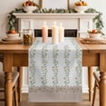 thumbnail image 2 of Table Runner 48 Inches Long for Kitchen Dining, Beige Floral Dresser Scarf Farmhouse, Dining Table Decorations for Wedding/Parties, Spring Summer Botanical Flowers 13 x 48 In, 2 of 8