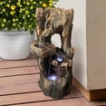 thumbnail image 2 of Angelo Décor 29.5-inch Hollow Tree Falls Fountain with energy-efficient pump and integrated LED accent lighting, 2 of 3