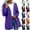 Purple, variant on gakvbuo Women Solid Color Rain Jacket Outdoor Hooded Windproof Loose With Pocket Coat