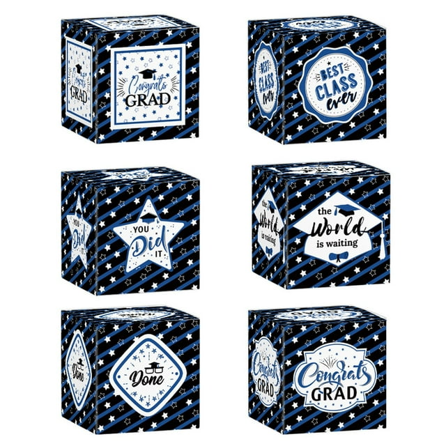 Paquete de 6 Cajas para Dulces Snacks Cajas de Papel Decorativas para Eventos