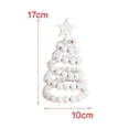 thumbnail image 7 of Tabletop Christmas Tree Decorative Mini Christmas Tree for Gifts Party Decor White Beads, 7 of 7