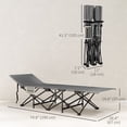 thumbnail image 2 of Black Folding Camping Cot with Mattress - 75" Portable Bed for Outdoor Adventures, Living Room Naps & Travel - 330 LBS Capacity, 2 of 7