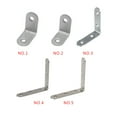 thumbnail image 3 of Riwesomey 2 unids/set soporte en forma de L de acero inoxidable soportes de esquina soporte de estante de ángulo con 8 Uds atornillado 4x16mm Type7 NO7 Riwesomey WJ3900-01B, 3 of 6