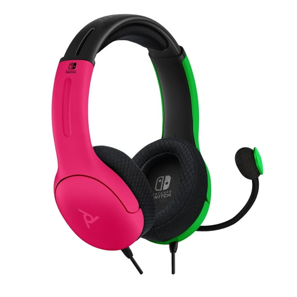 Nintendo switch lvl40 neon blue and neon red wired stereo gaming headset hotsell