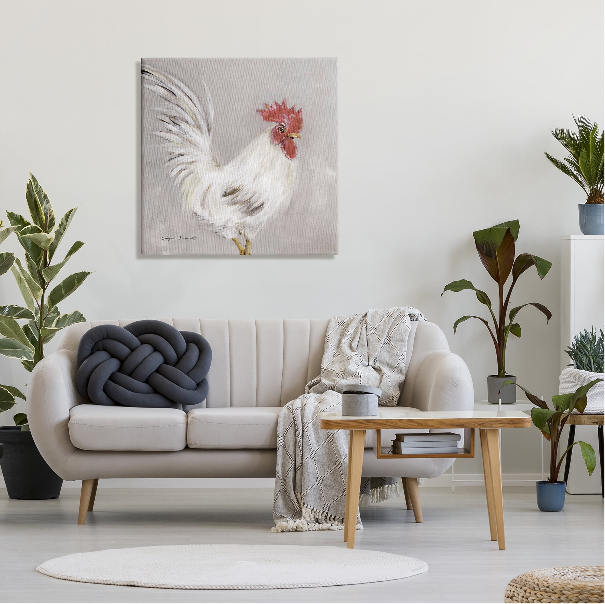 Stupell Country Chicken Hen Portrait Animals & Insects Painting Gallery Wrapped Canvas Print Wall Art