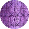 thumbnail image 1 of Ahgly Company Indoor Round Oriental Purple Industrial Area Rugs, 8' Round, 1 of 4