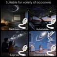 thumbnail image 5 of 2 In 1 USB Galaxy Star Projector Night Light, 360° Bendable Gooseneck Dimmable Lamp with 12 Interchangeable Cosmic Slides, Portable Starry Sky Decor Light for Bedroom Kids Room Car Travel Party, 5 of 9