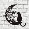 thumbnail image 3 of Metal Cat Moon Wall Art, Iron Wall Decor for Home Wall Display, 3 of 8