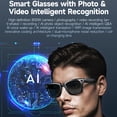 thumbnail image 2 of 800W HD Anti-shake Photo & Video Camera Smart Glasses, AI Translation, Voice Assistant, AI Image Recognition, Recording, Noise Reduction Bluetooth Calls & Music, 270mAh UV Protection Sunglasses, 2 of 5