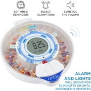 LiveFine Smart WiFi Automatic Pill Dispenser, 28-Day Pill Organizer w/Locking Key & Adjustable Light/Sound