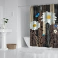 thumbnail image 2 of Daisy Shower Curtain Set, Rustic Farmhouse Floral Shower Curtain Bathroom Decor, Washable Waterproof Shower Curtain with 12 Hooks 72 x 72 Inches, 2 of 3