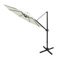 thumbnail image 5 of FLAME&SHADE 10 ft Cantilever Offset Outdoor Patio Umbrella with Base Stand Rotate and Tilt - Ivory, 5 of 7