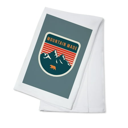 

Mountain Made Bear and Mountains Contour (100% Cotton Tea Towel Decorative Hand Towel Kitchen and Home)